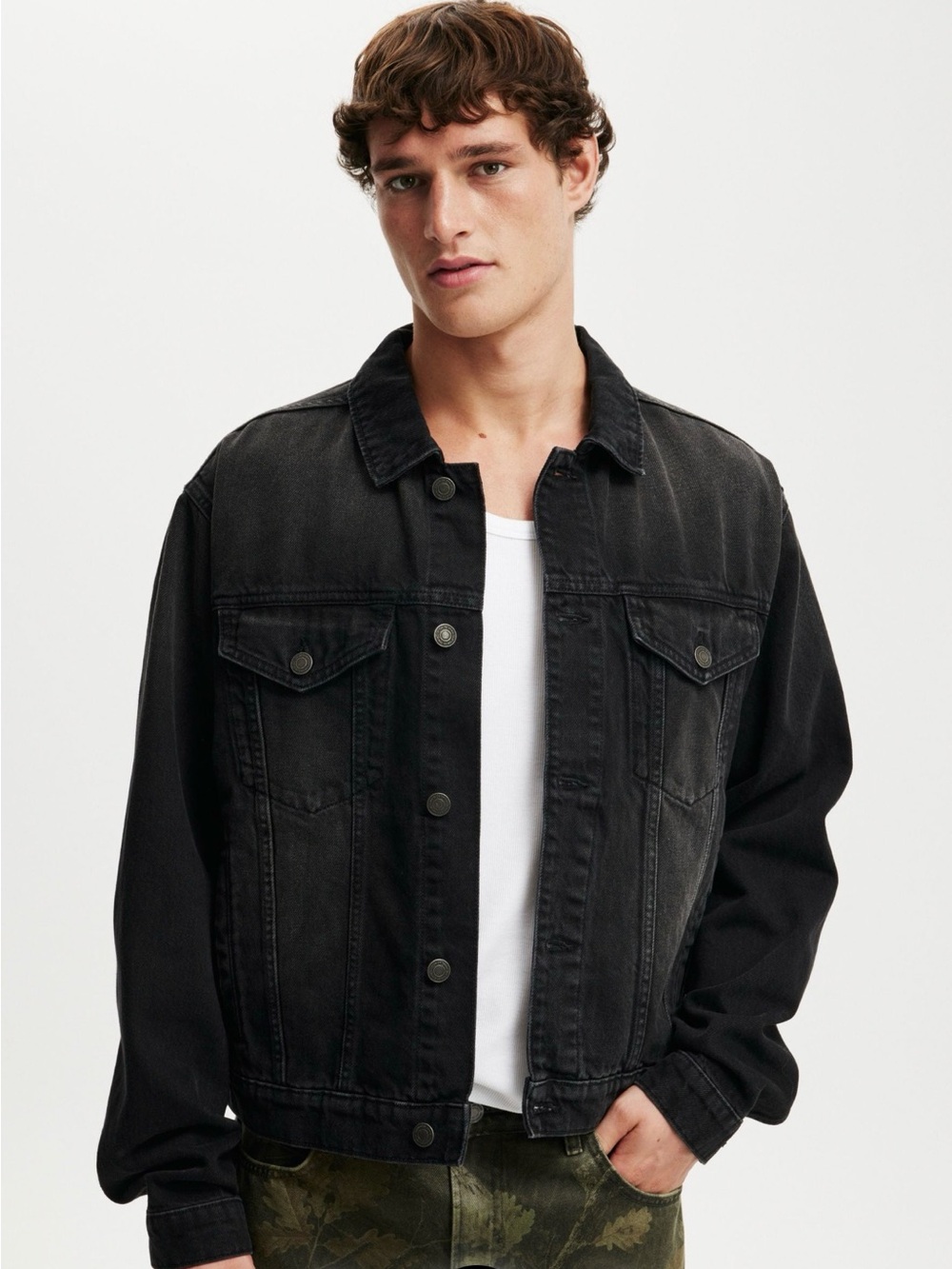 Cotton On Black Oversized Denim Jacket NWOT